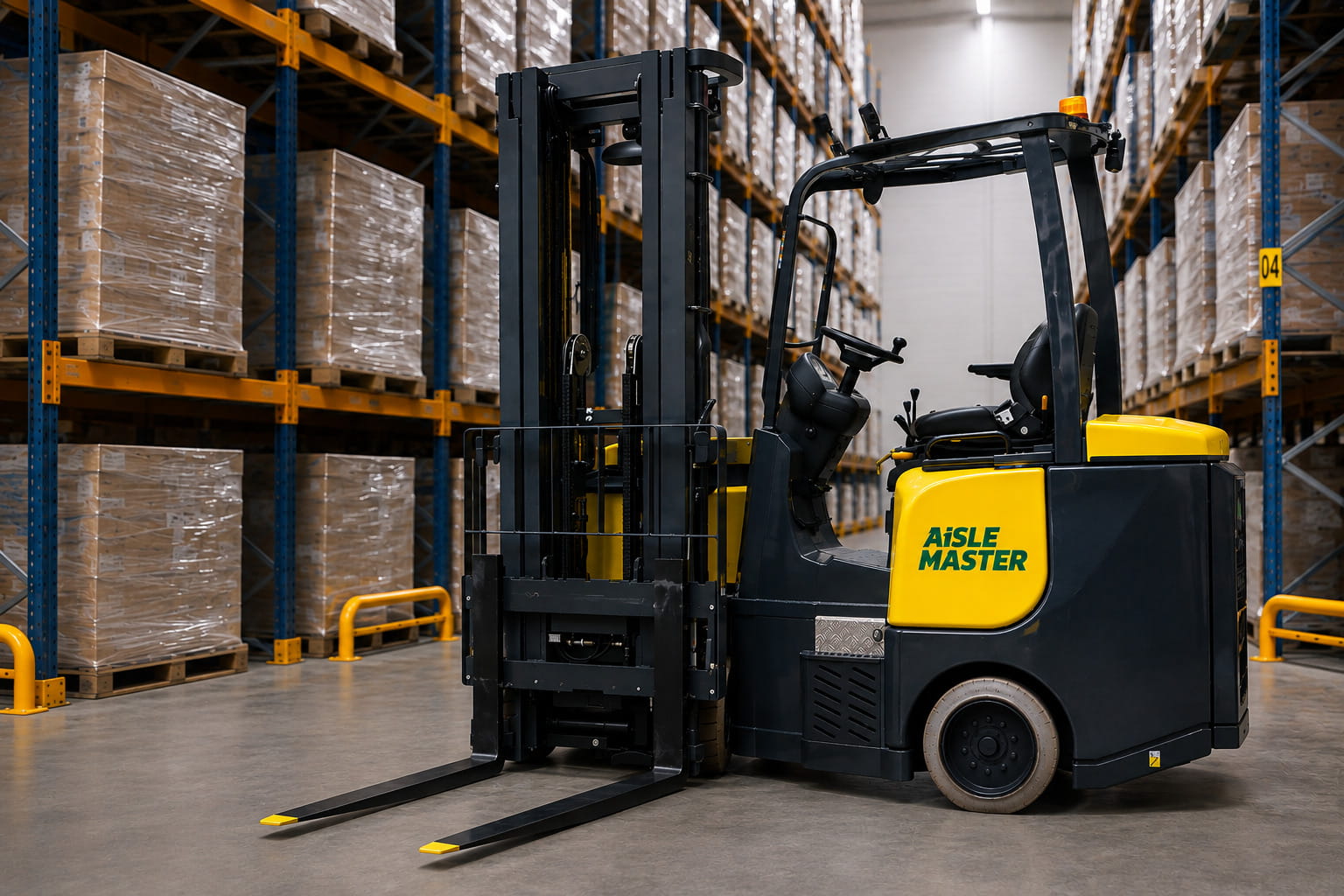 Montacargas articulado Aisle Master para pasillos angostos